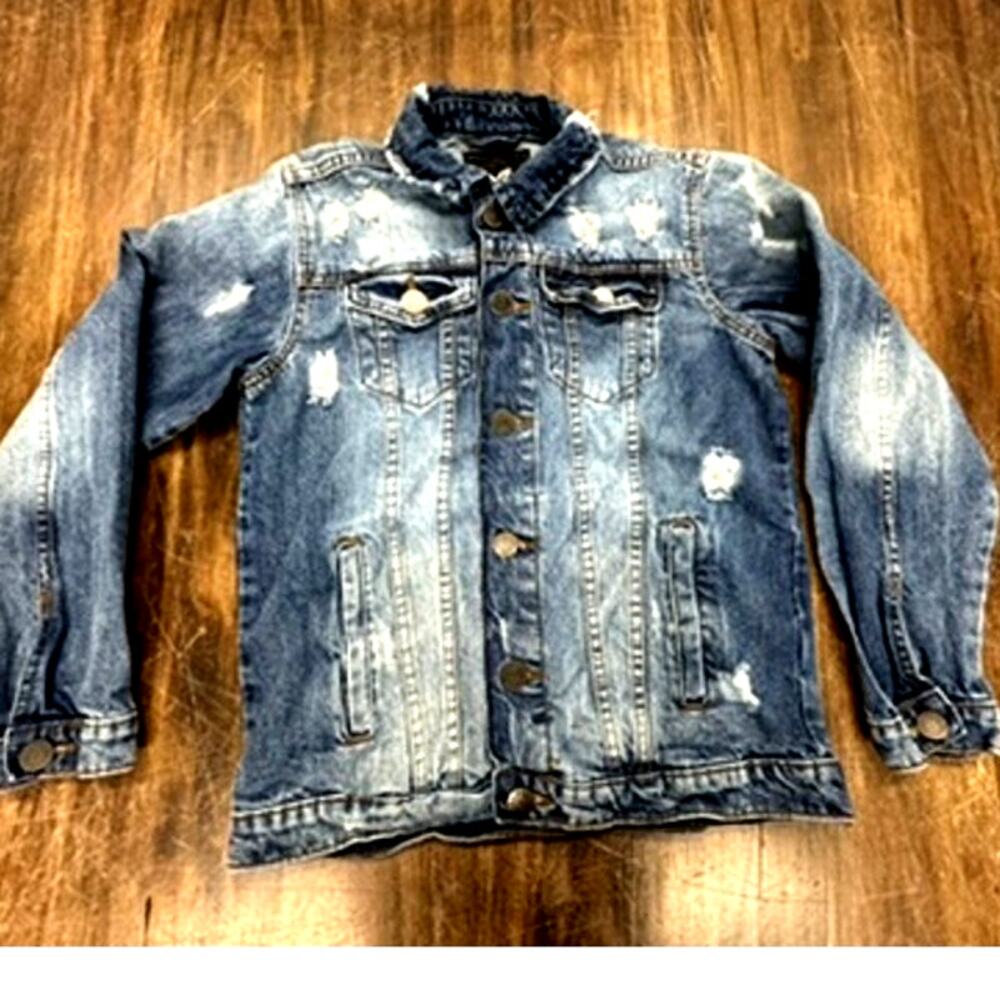 X-RAY JEAN‎ JACKET BOYS, L, Grunge, Streetwear, Cool, Distressed